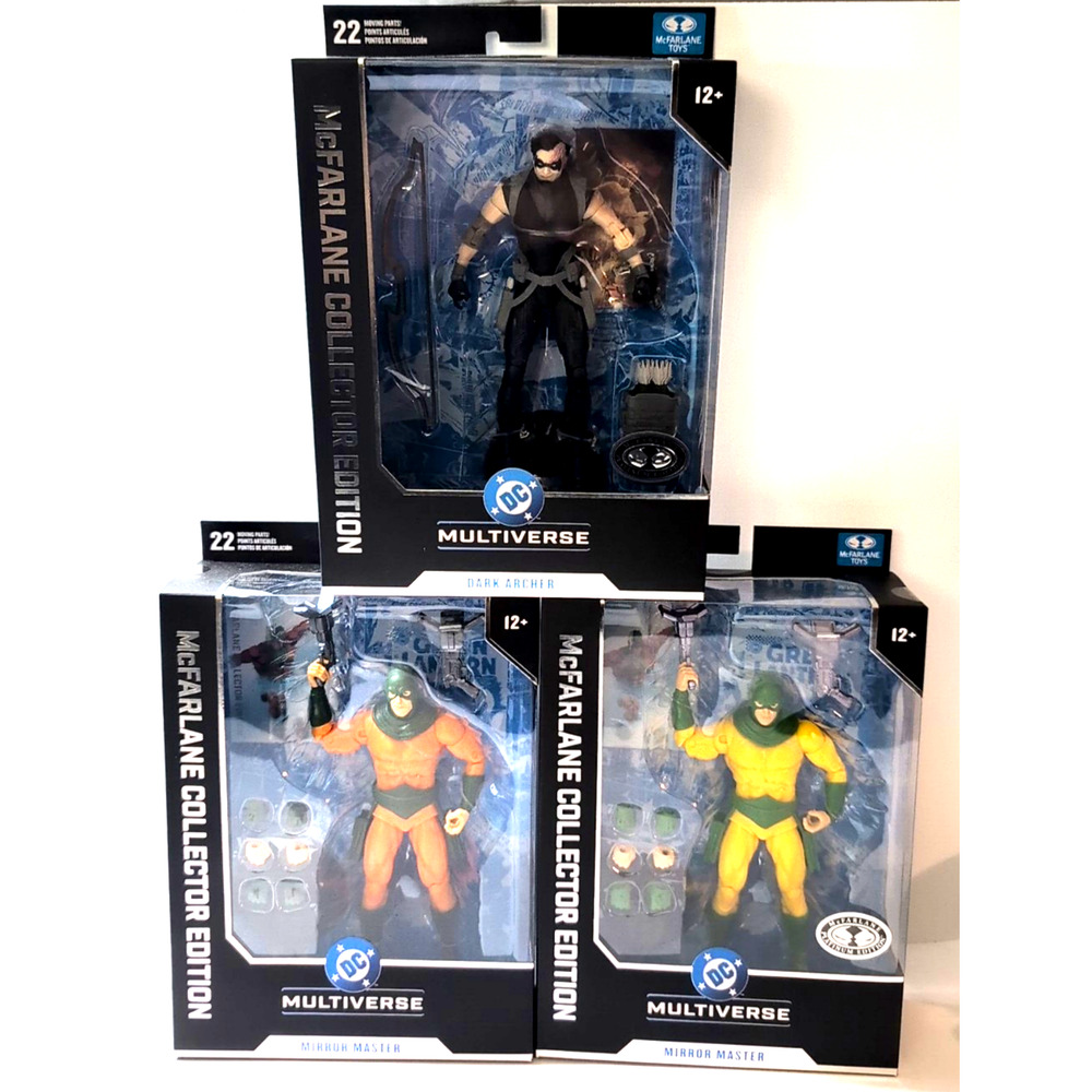 Lot 3 Mirror Master Reg & Platinum Edition Dark Archer McFarlane DC Multiverse